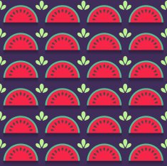 Seamless pattern with watermelon slices N3