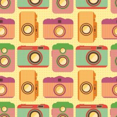 Seamless pattern with cameras N2