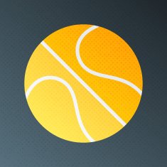 Basketball halftone stylized illustration