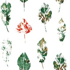 fingerprint pattern from the of leaves painted in watercolor N10