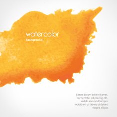 Watercolor stain in vector