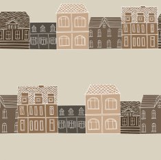 vector pattern with houses N7