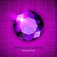 Gemstone round shaped on textured background N2