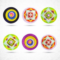 Beautiful color design elements Various decorative circles N7