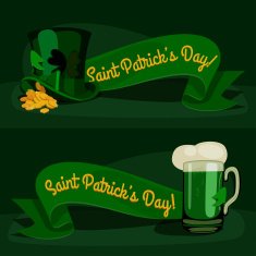 st Patrick's day background cartoon vintage template vector illustration N2