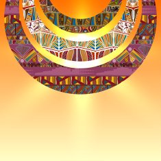 Abstract background with a semicircular Tribal elements Vector N2