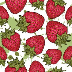 Seamless pattern with strawberries N15