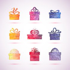 Vector gift box icons N3
