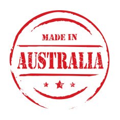 Red vector grunge stamp MADE IN AUSTRALIA