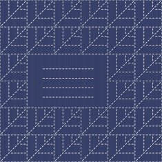 Text frame Traditional Japanese Embroidery Ornament with leaves Seamless vector N2