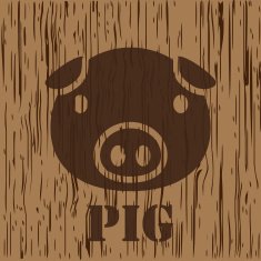 pig pork icon and symbol