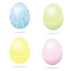 Set of mosaic Easter eggs N2