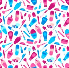 Seamless pattern of health and beauty N2