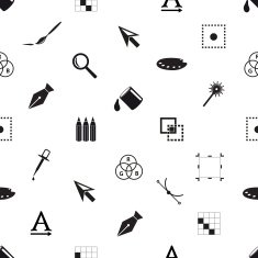 computer graphics black and white seamless pattern eps10