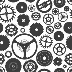 various cogwheels parts of watch movement seamless pattern eps10 N2
