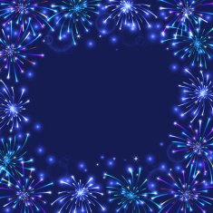 Colorful firework frame