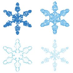 Grunge Snowflakes - set 01 of 09