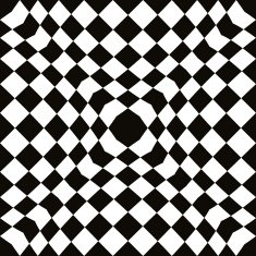 Seamless geometric background black and white illusion