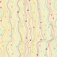 Hearts and stripes seamless pattern