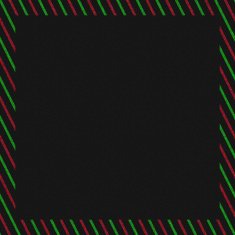 red and green glitter border on black paper