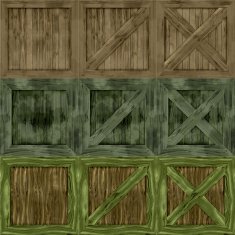 Set of wood crate generated textures N3