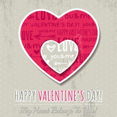 background with two valentine hearts and wishes text N2