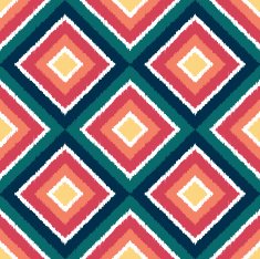 seamless scribble rhombus colorful pattern N3