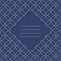 Japanese Embroidery Ornament with circles and place for your text N2