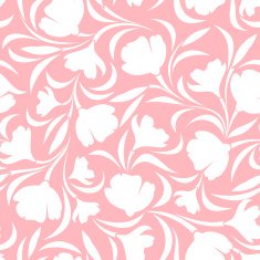 Floral pink and white seamless pattern Vector illustration N2
