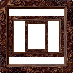 Wooden picture frame generated isolated texture