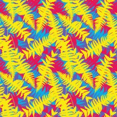 Seamless pattern of fern leaves Vector illustration N5