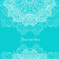 Invitation card with lace ornament N7