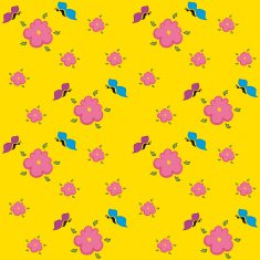 Yellow floral pattern N4