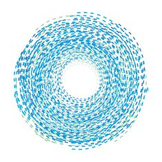 Abstract background Circle of the dotted line Blue and white