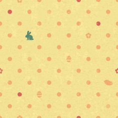 Easter polka dot seamless vintage pattern in yellow color N2