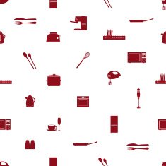 kitchen icon pattern eps10 N2