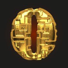 vector golden letter o N4