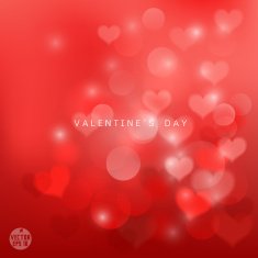 Valentine's day shiny red background vector illustration N2