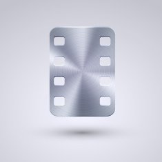 Vector full metal icon on blue background Eps10 N35