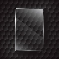 Black metal and glass vector background N3