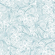 Abstract floral ornament on white Seamless vector pattern N2