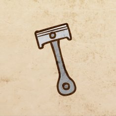 PIston on Grunge Background N2
