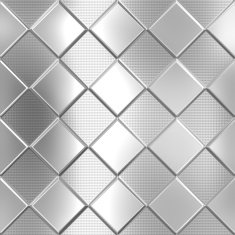 Metal silver checked pattern N6