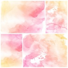 Set of Colorful water color painting background N223