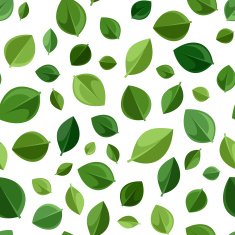 Seamless background with green leaves Vector illustration N3