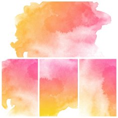 Set of Colorful water color painting background N226