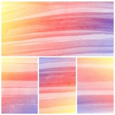 Set of colorful Abstract water color painting background N107