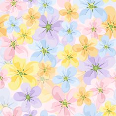 Seamless background with colored flowers Eps 10 vector illustration
