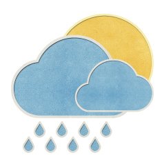 Weather recycled papercraft on paper background