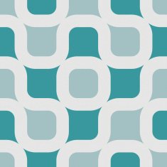 Seamless 1970's inspired design on white paper N3